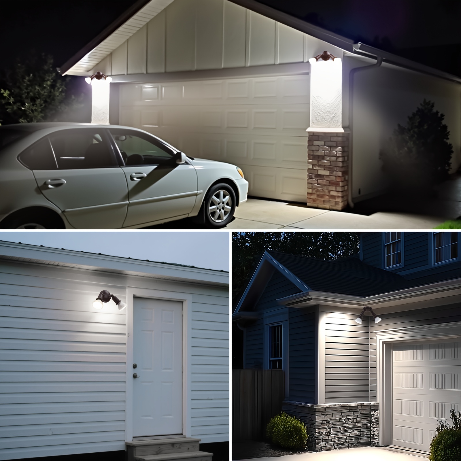 Outdoor Lighting Uplight - Set of Four Outdoor Floodlight Fixtures