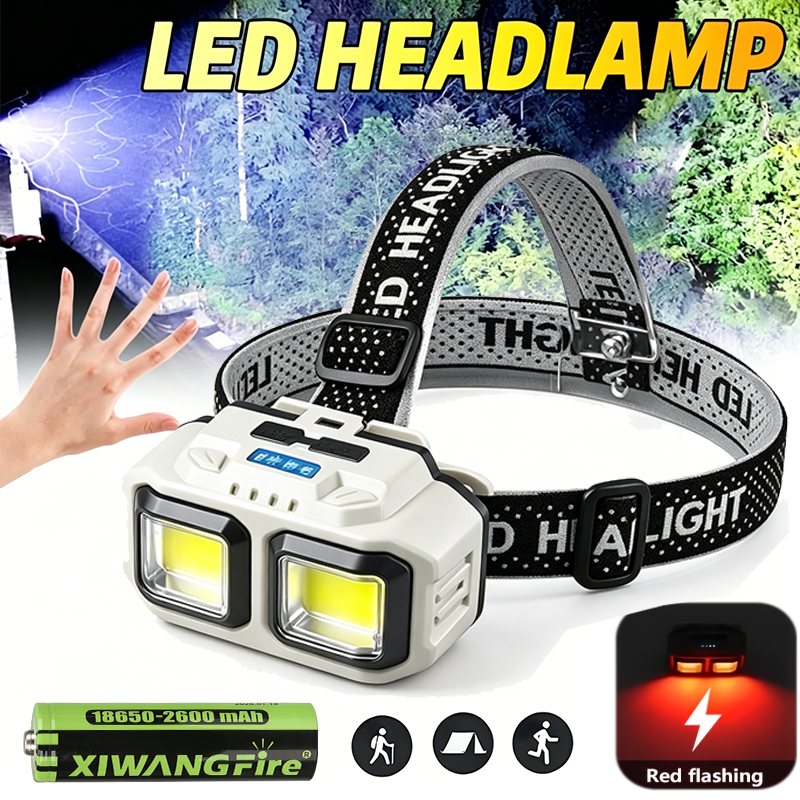 Outdoor Lighting Repair - COB LED Headlamp Rechargeable Headlight,Waterproof Work