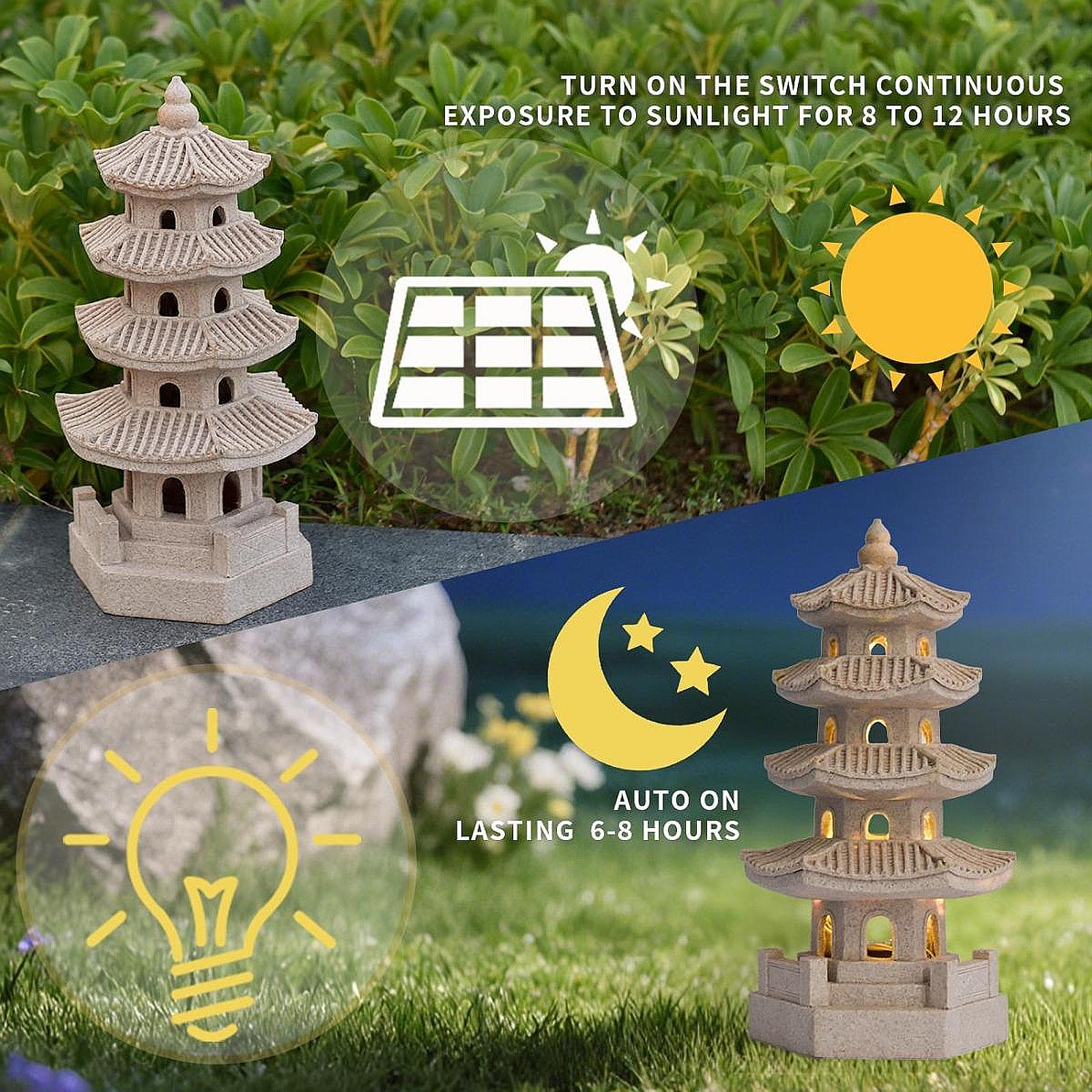 Solar Pagoda Lantern Garden St - Outdoor Lighting Driveway recensie en prijs