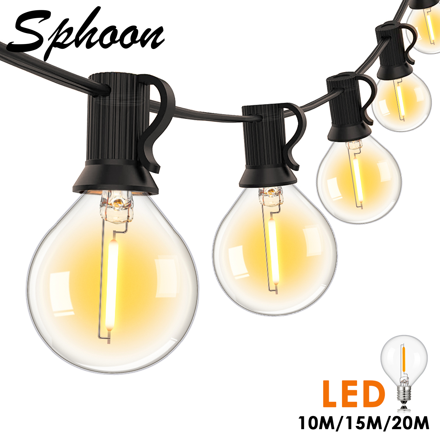 Sphoon Vintage G40 LED String  - Outdoor Lighting Driveway recensie en prijs