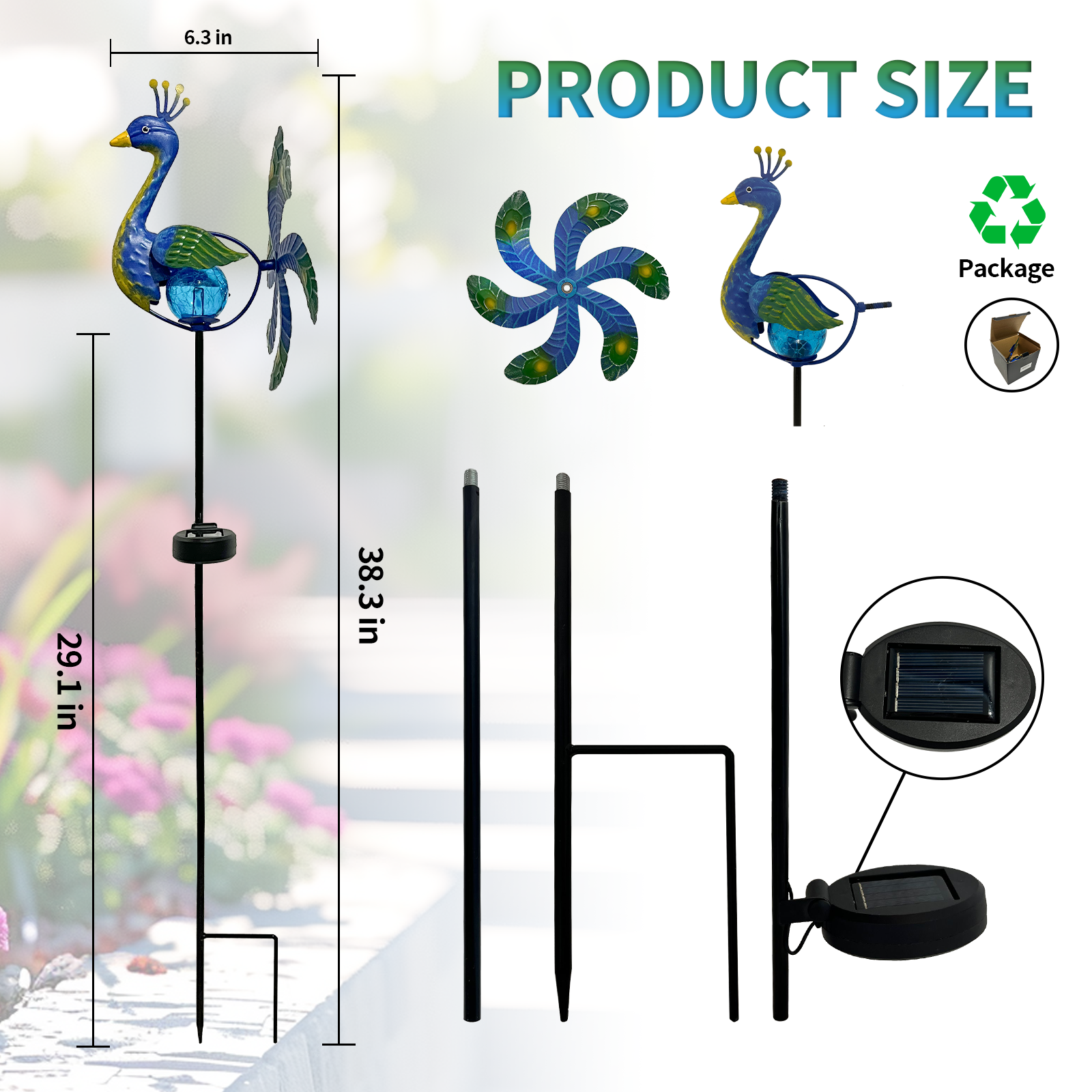 Solar Wind Spinner Peacock Out - Outdoor Lighting Driveway recensie en prijs