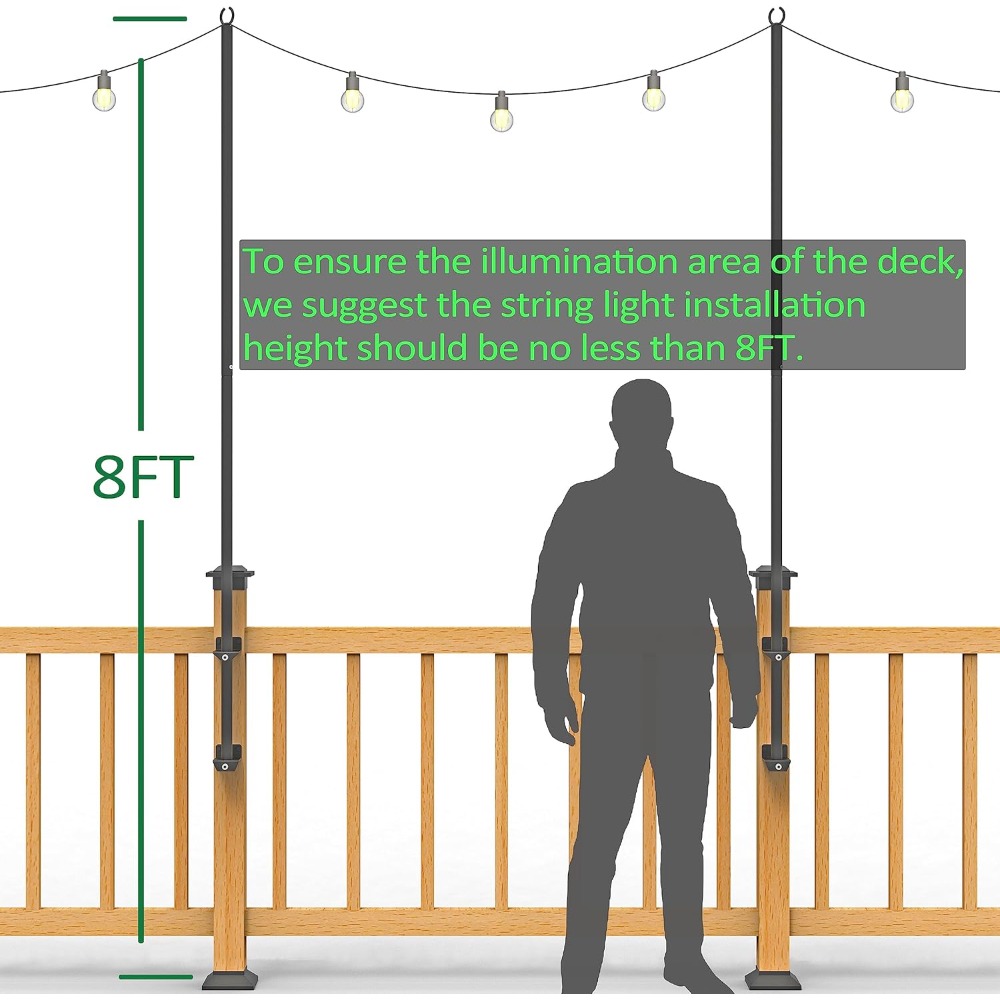 2 pack string light poles - st - Outdoor Lighting Garden recensie en prijs