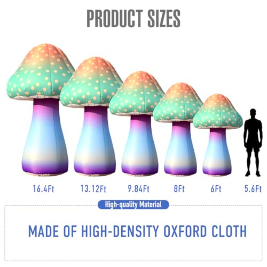 6 FT LED Inflatable Mushroom w - Outdoor Lighting Controller recensie en prijs