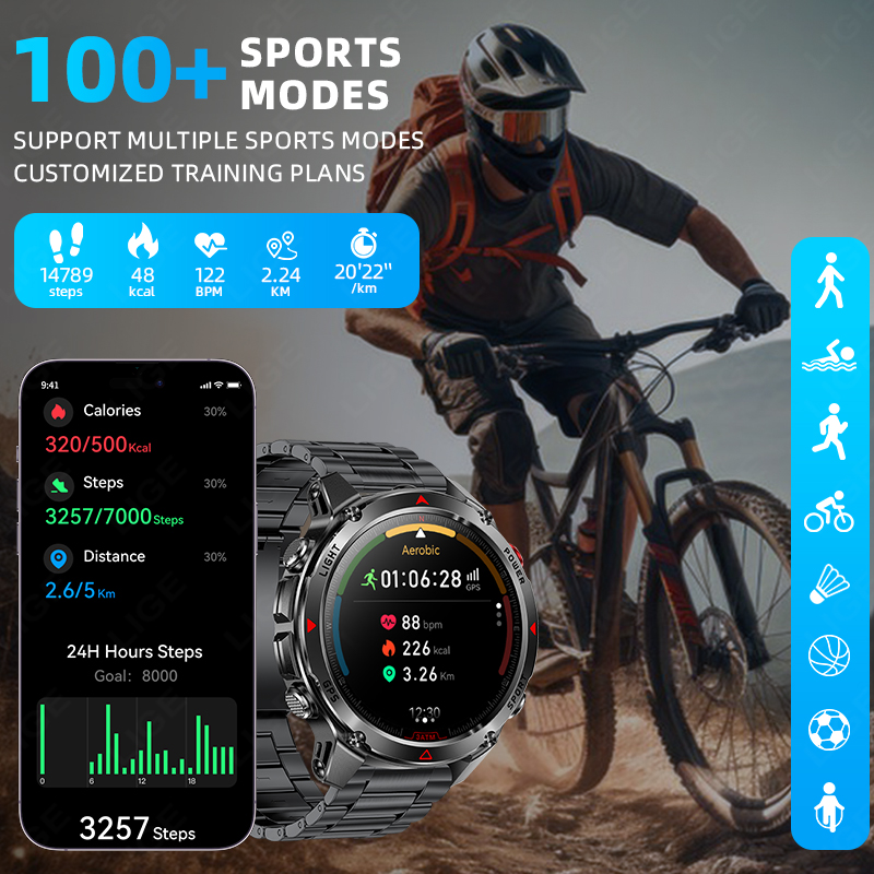 LIGE New Professional GPS Spor - Outdoor Lighting Ip Rating recensie en prijs