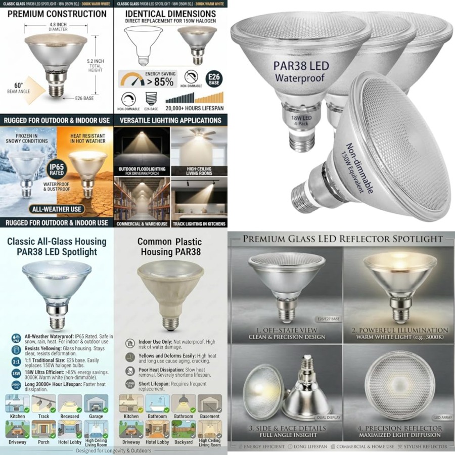Glass Reflector PAR38 LED Bulb - Led Flood Light recensie en prijs