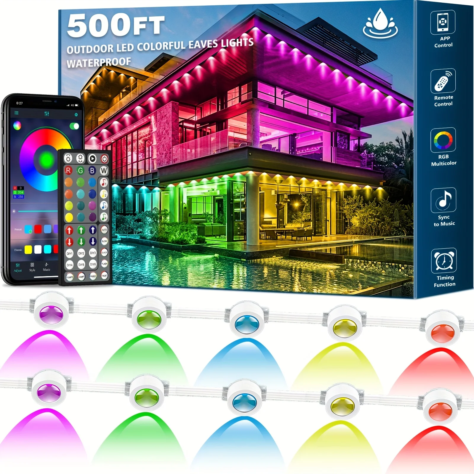 500 Feet, 250 Bulbs, IP67 Wate - Outdoor Lighting Controller recensie en prijs