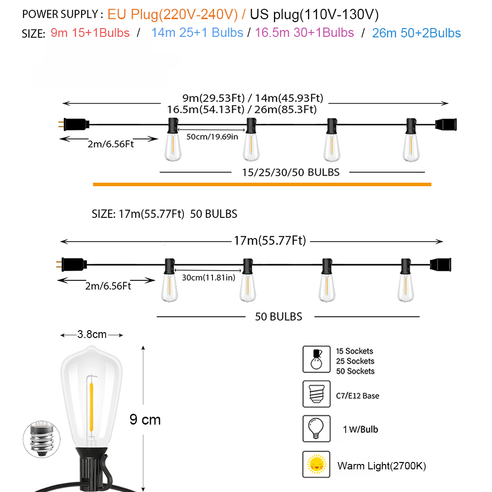 LED String Lights LED Outdoor  - Outdoor Lighting Driveway recensie en prijs