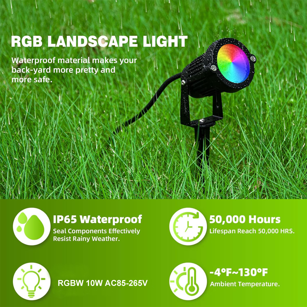 RGBW Landscape Lighting 10W wi - Outdoor Lighting Garden recensie en prijs