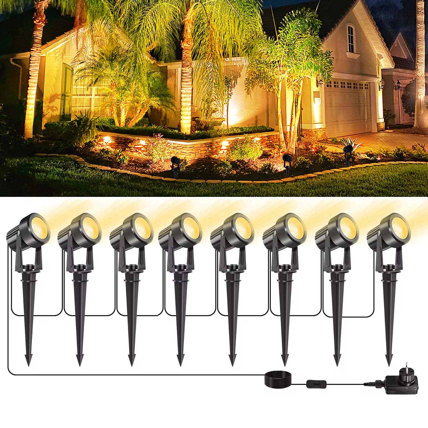 4/6/8LEDS 3000K Outdoor Spotli - Outdoor Lighting Voltage recensie en prijs