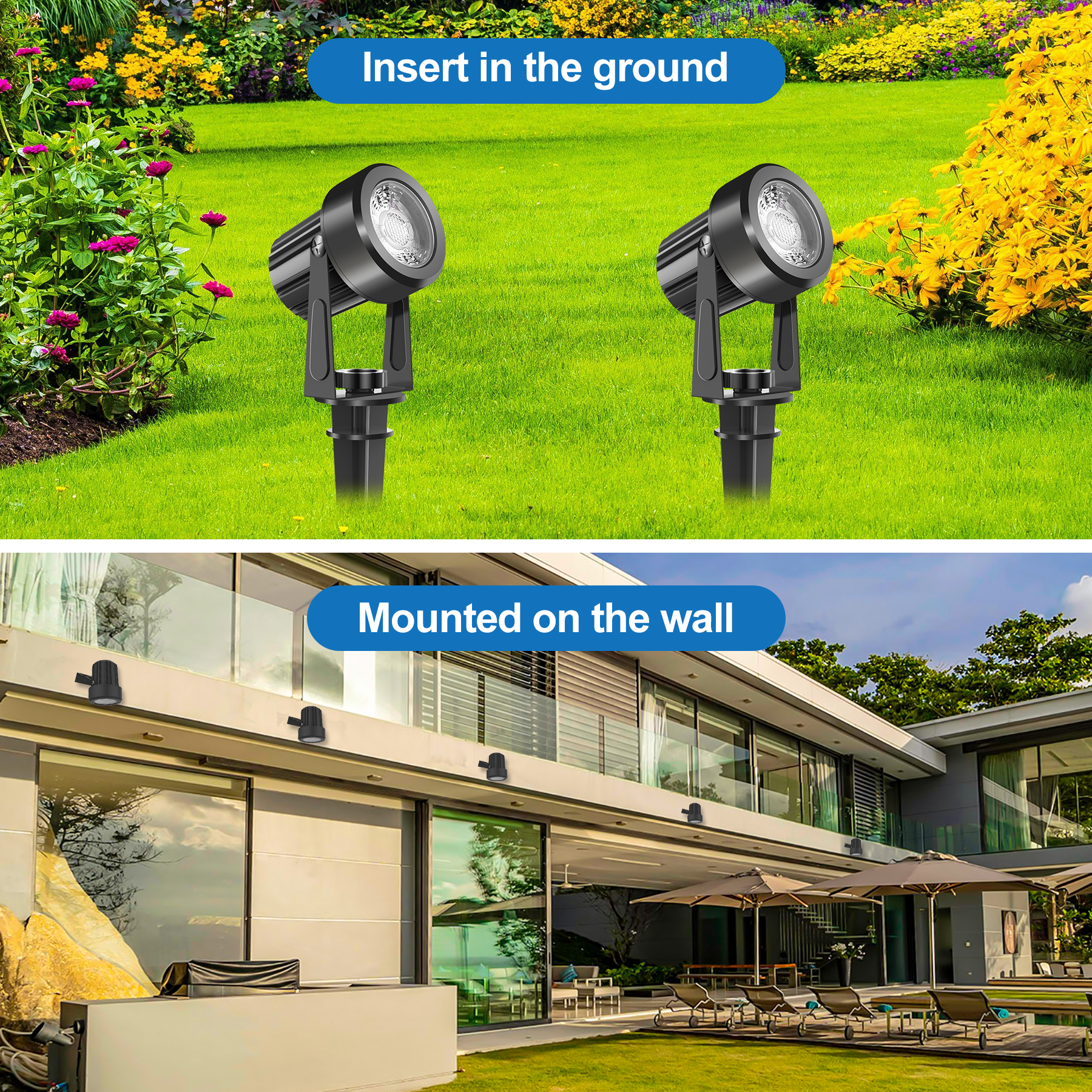 4/6/8LEDS 3000K Outdoor Spotli - Outdoor Lighting Voltage recensie en prijs