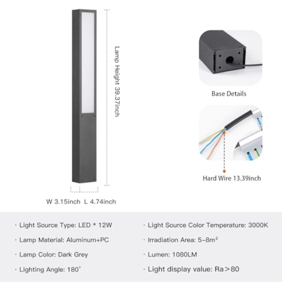 40 Inch Aluminum Outdoor Lands - Outdoor Lighting Voltage recensie en prijs