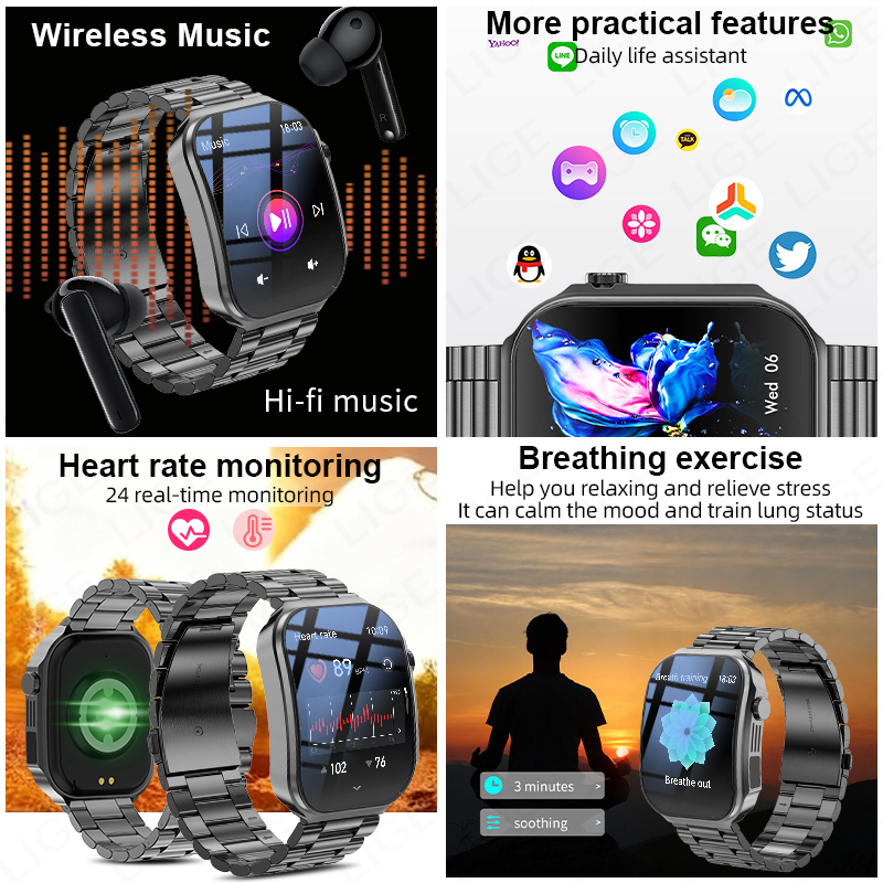 Men Smart Watch 3D Curved Scre - Outdoor Lighting Ip Rating recensie en prijs