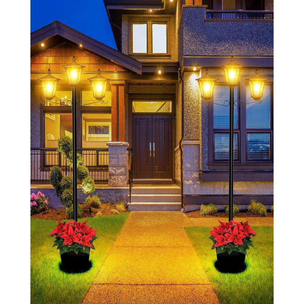 3-Head Solar Lamp Post Light,  - Outdoor Lighting Driveway recensie en prijs